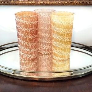 Vintage MCM Spaghetti Tall Glasses 3